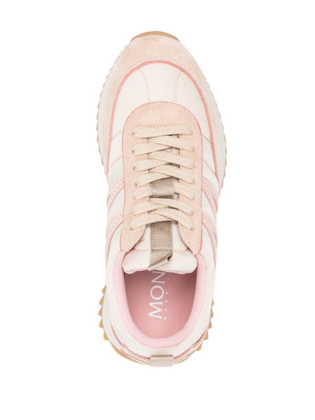 MONCLER Pacey Chic Sneakers in Beige and Rose Pink