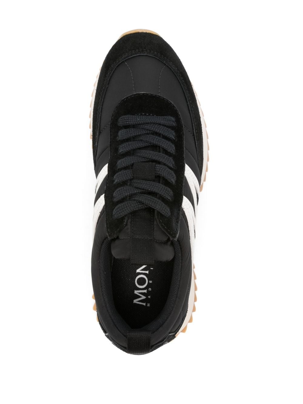 MONCLER Chic Black and White Panelled Sneakers for Women