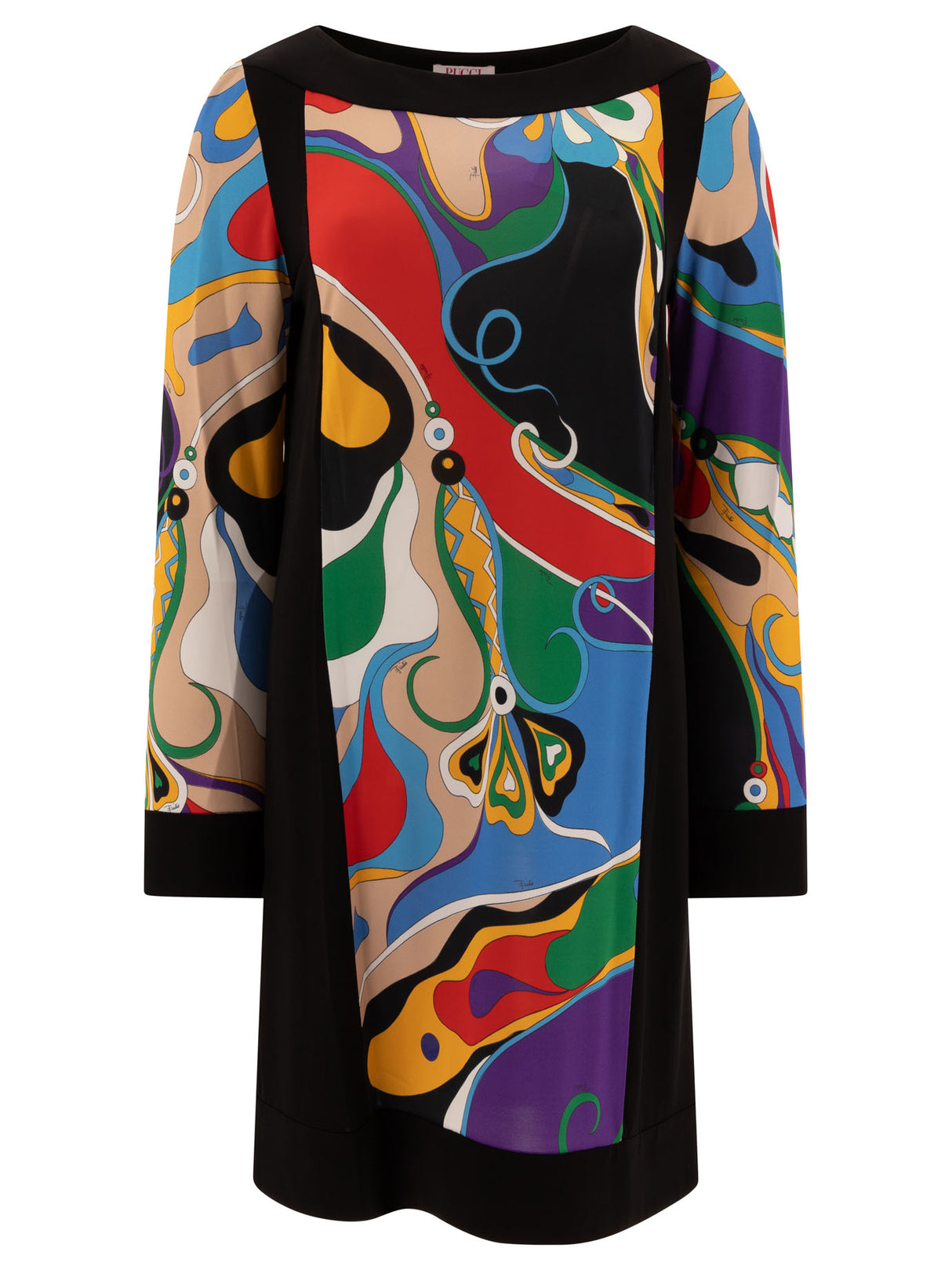 EMILIO PUCCI Relaxed Fit A-Line Dress with Orchid Print