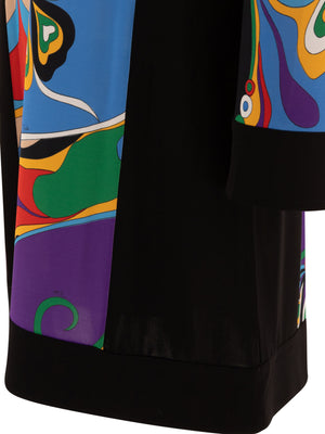 EMILIO PUCCI Relaxed Fit A-Line Dress with Orchid Print