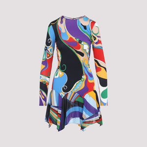 EMILIO PUCCI Vibrant Viscose Midi Dress