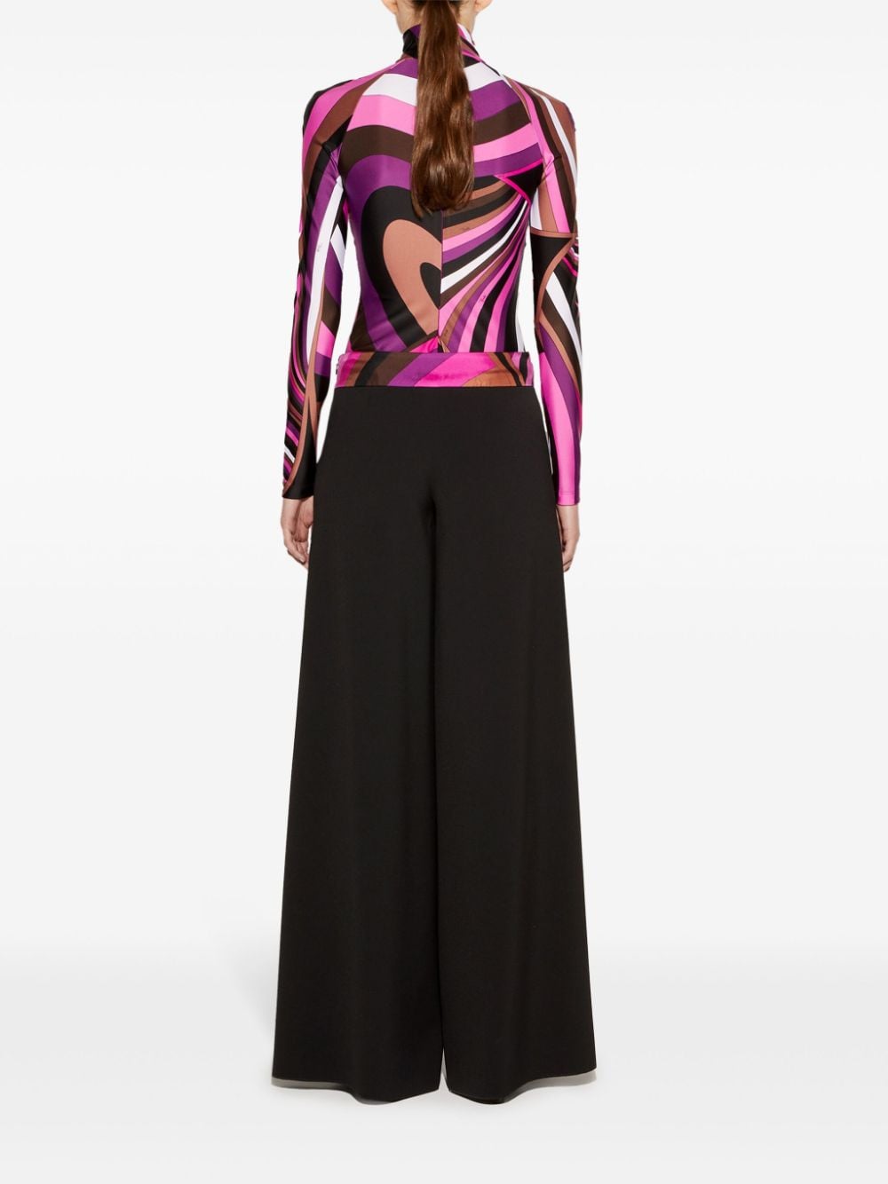 EMILIO PUCCI High-Neck Graphic Print Top