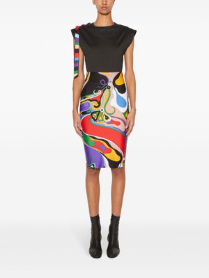 EMILIO PUCCI Printed Midi Skirt with Abstract Pattern