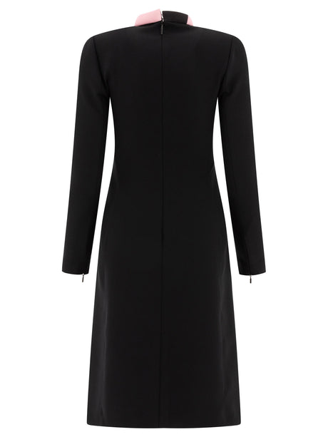 EMILIO PUCCI Slim Fit A-Line Dress with Contrasting Collar