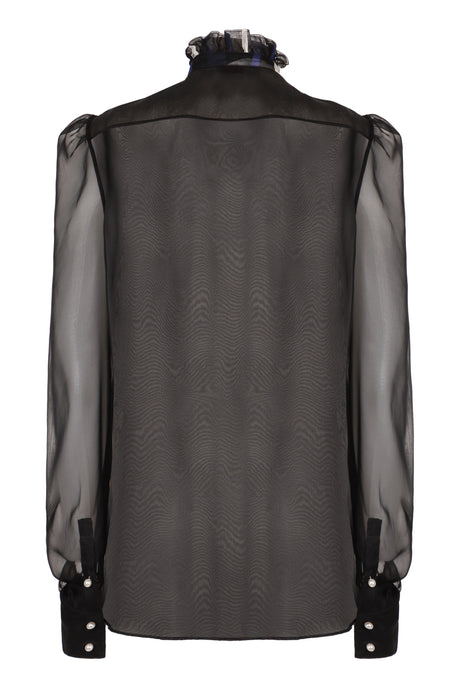 EMILIO PUCCI Chic Silk Shirt with Front Ruffles for Women