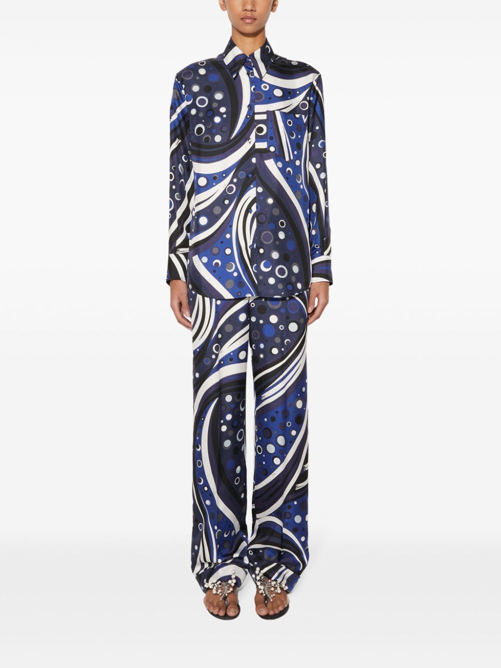 EMILIO PUCCI Fontane-Print Silk-Twill Shirt