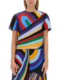 EMILIO PUCCI Regular Fit Cady T-Shirt for Women - Size 40 IT