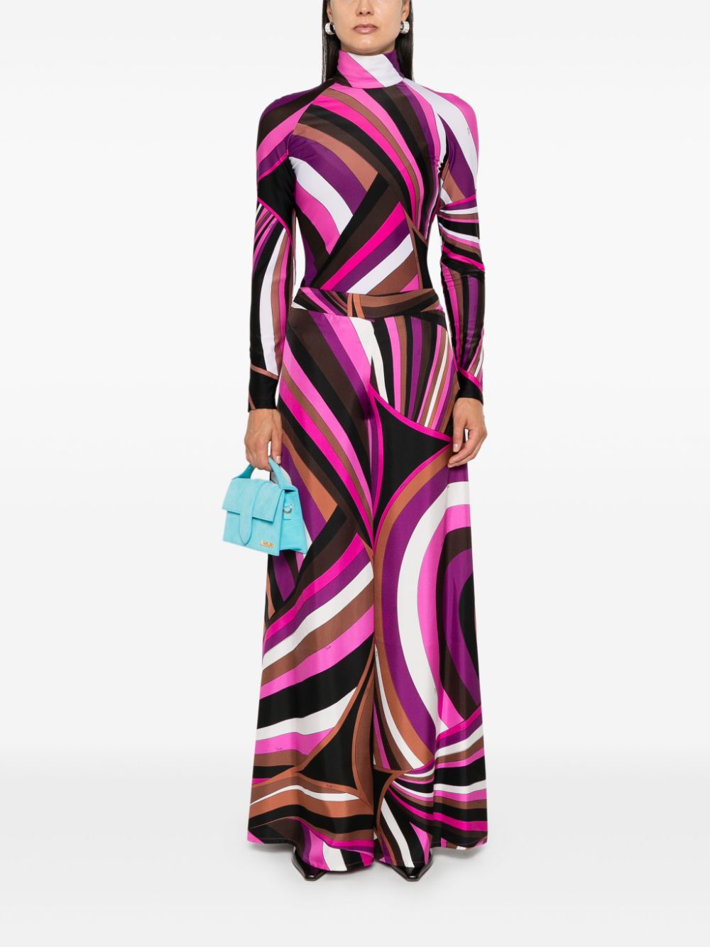 EMILIO PUCCI Wide Leg Silk Trousers