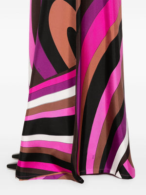 EMILIO PUCCI Wide Leg Silk Trousers