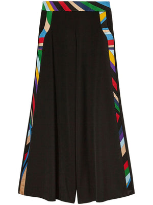 EMILIO PUCCI Wide-Leg Trousers with Iride-Print Accents