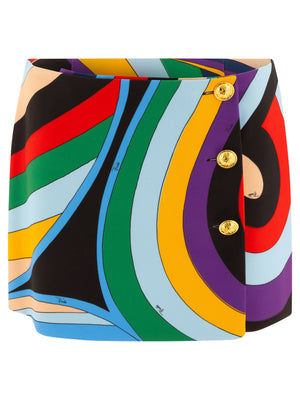 EMILIO PUCCI Chic Slim Fit A-Line Mini Skirt