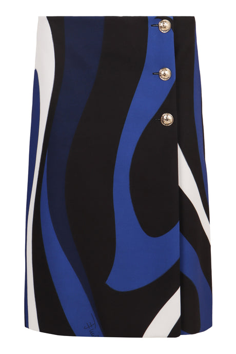 EMILIO PUCCI Marmo-Print Wrap Skirt