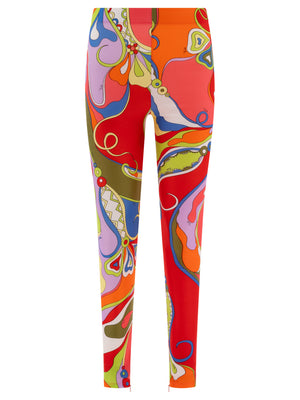 EMILIO PUCCI Slim Fit High Rise Orchid-Print Leggings