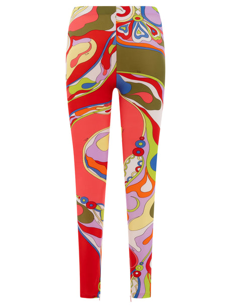 EMILIO PUCCI Slim Fit High Rise Orchid-Print Leggings