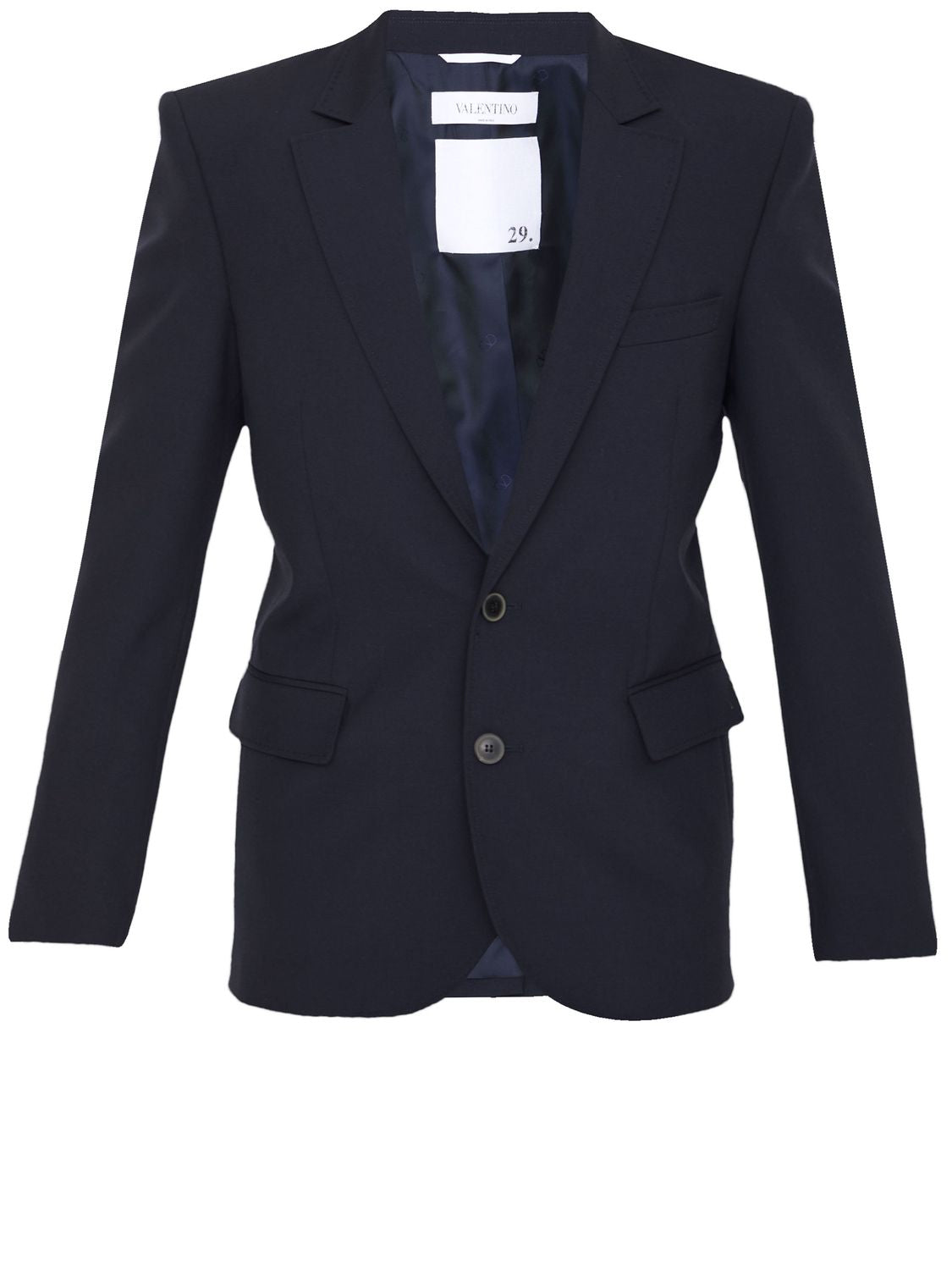 VALENTINO GARAVANI Men's Navy Single-Breasted Jacket - Regular Fit