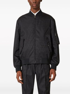 VALENTINO Stylish Men's Black Jacket for 2024 Spring/Summer Collection