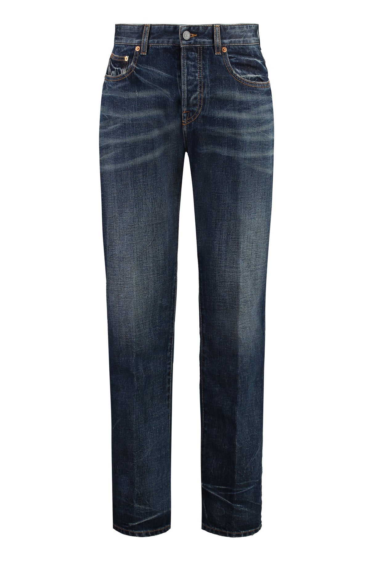 VALENTINO Stylish Blue Carrot-Fit Jeans for Men