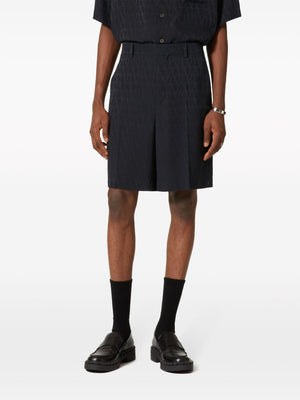 VALENTINO Luxurious Italian Silk Bermuda Shorts for Men