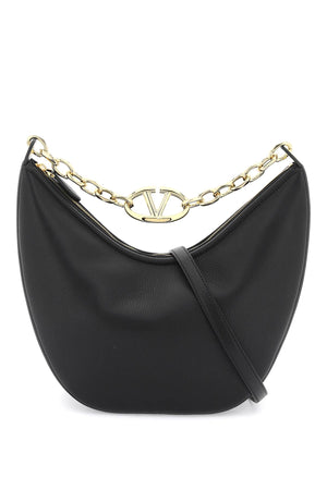 VALENTINO GARAVANI Medium Grained Leather Hobo Handbag