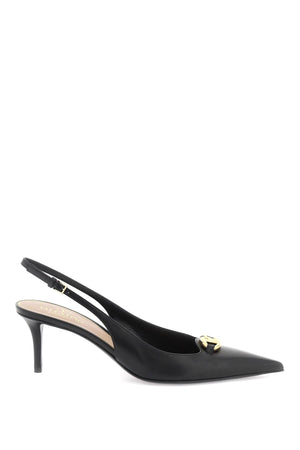 VALENTINO GARAVANI Elevated Slingback Pumps with Logo - 6CM Heel