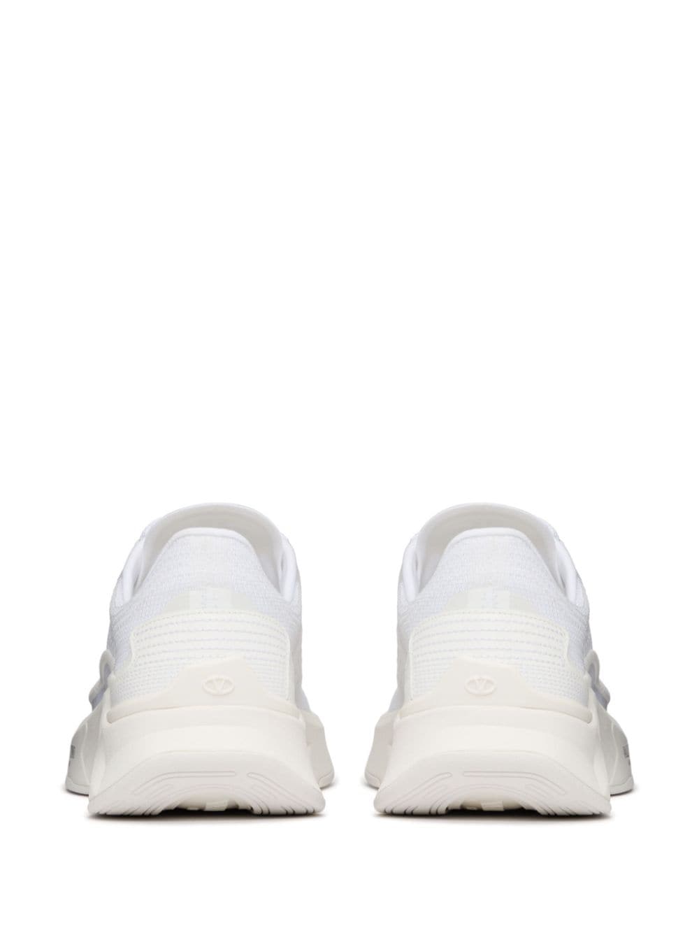 VALENTINO GARAVANI White Mesh Panel Sneakers with Chunky Rubber Sole for Women