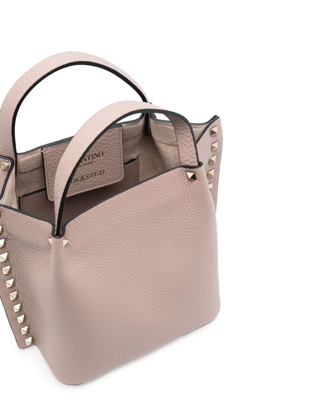 VALENTINO GARAVANI Powder Pink Studded Leather Tote