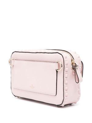 VALENTINO GARAVANI Pink Leather Rockstud Mini Crossbody Handbag