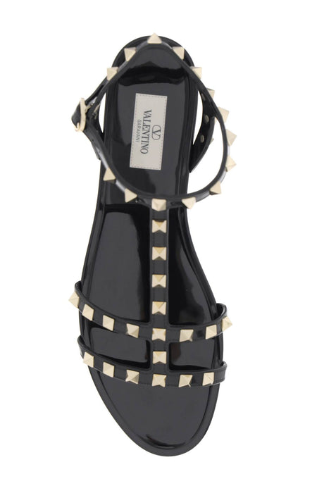 VALENTINO GARAVANI Platinum-Studded Rubber Sandals for the Fashion-Forward Woman