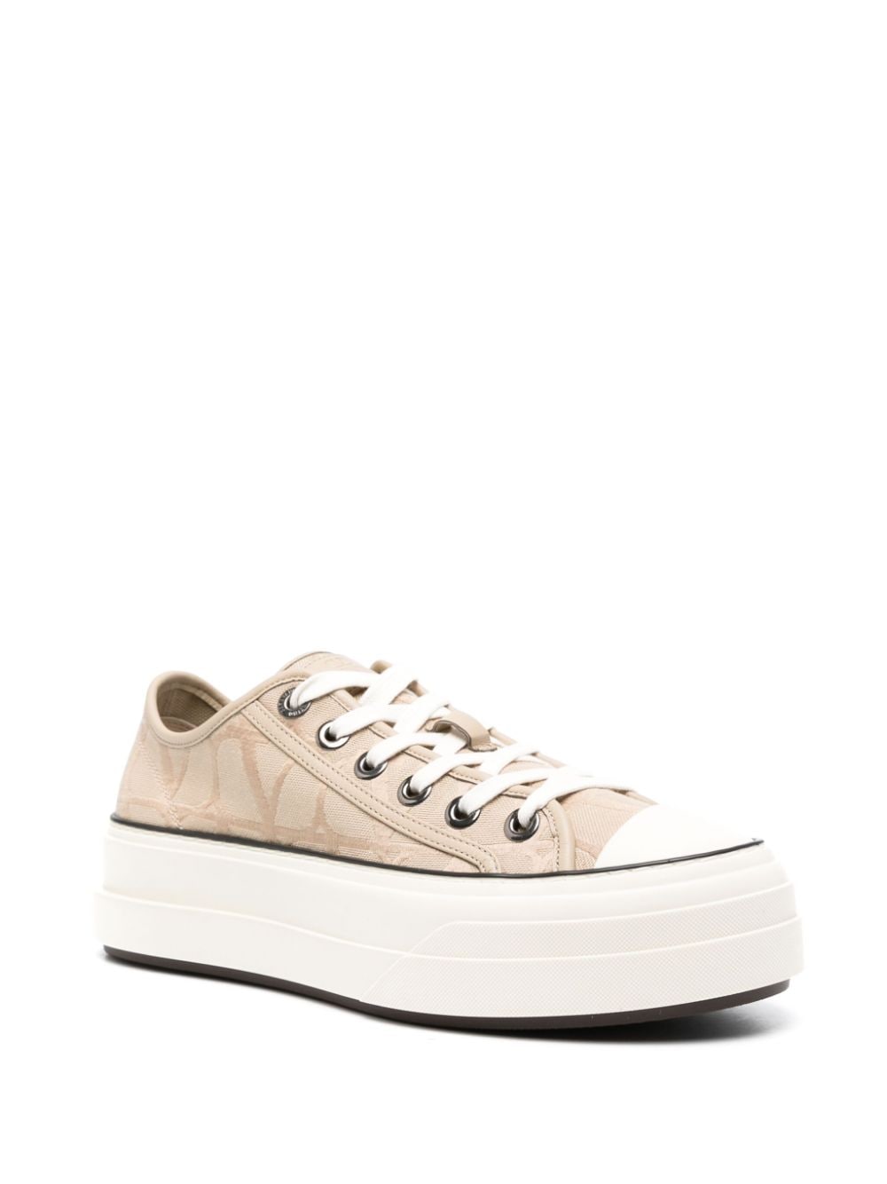 VALENTINO Chinos Chivonerfo Sneakers with Beige Sole for Women