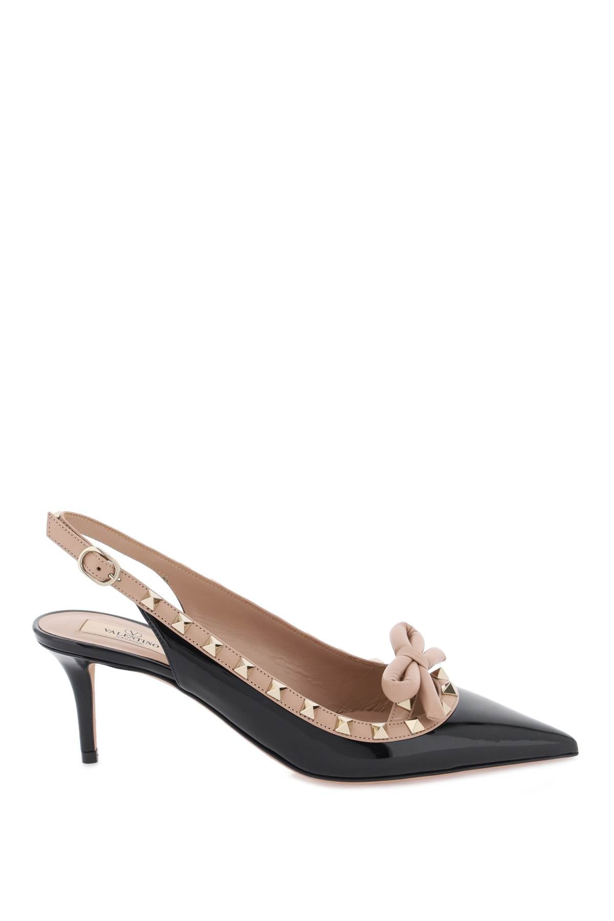 VALENTINO GARAVANI Iconic Rockstud Slingback Pumps - 100% Calf Leather, SS24 Collection