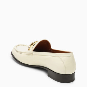 VALENTINO GARAVANI Ivory Leather Signature Loafer