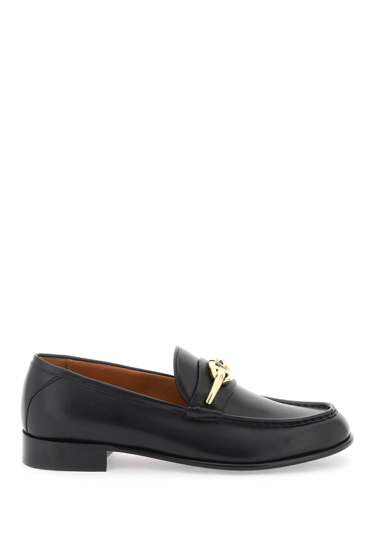 VALENTINO GARAVANI Ivory Leather Signature Loafer