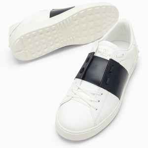 VALENTINO GARAVANI Men's White and Black Open Sneakers for SS24