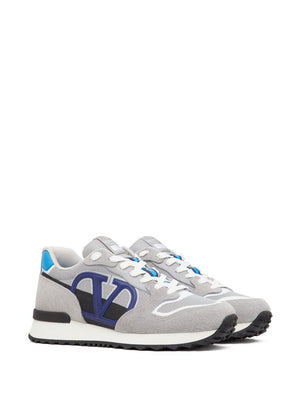 VALENTINO GARAVANI Grey Low-Top Sneakers with VLogo Detail for Men