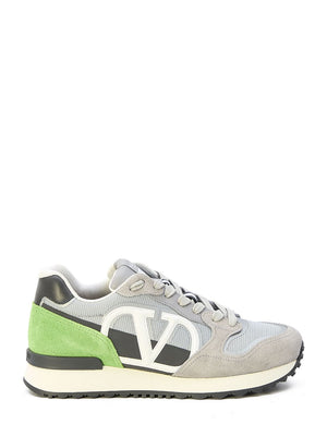 VALENTINO GARAVANI Grey Low-Top Sneakers with VLogo Detail for Men