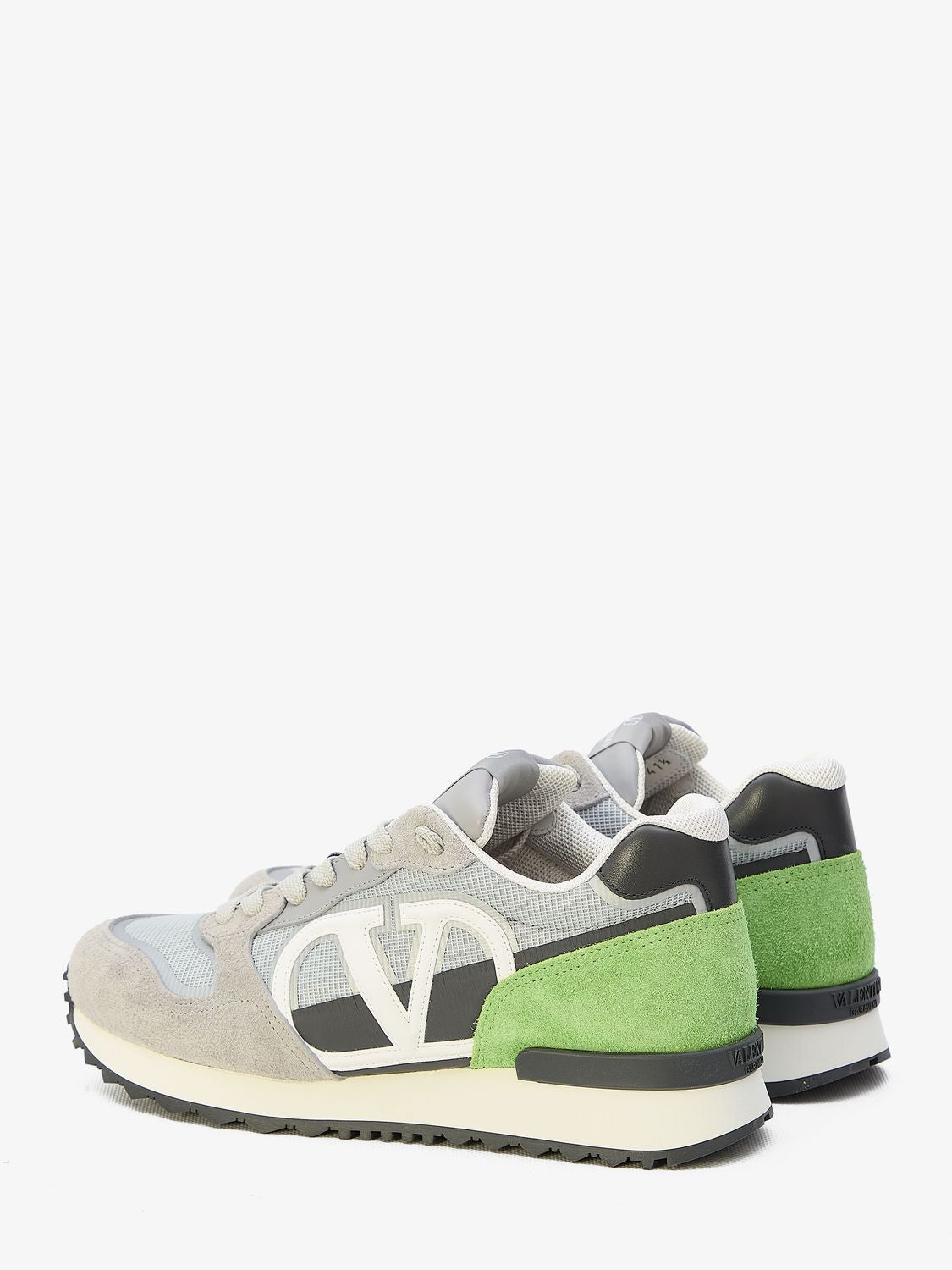 VALENTINO GARAVANI Grey Low-Top Sneakers with VLogo Detail for Men