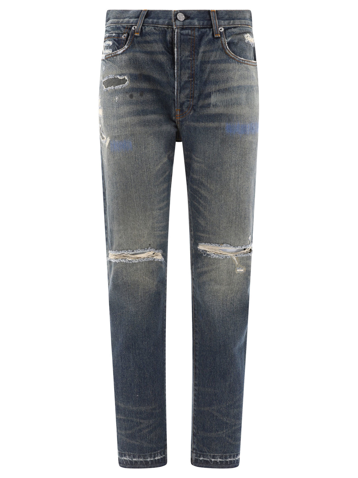 Men's Navy Cotton Jeans for SS24 - GALLERY DEPT. 'STARR 5001'