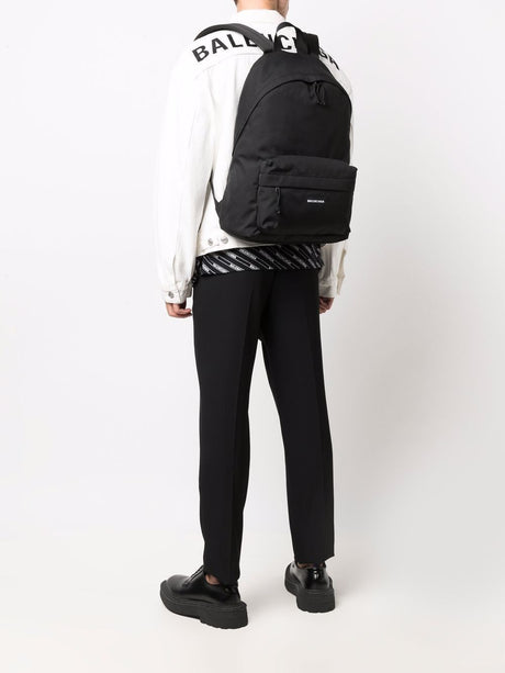 BALENCIAGA Adventure in Style with this Sleek Black Backpack for Men