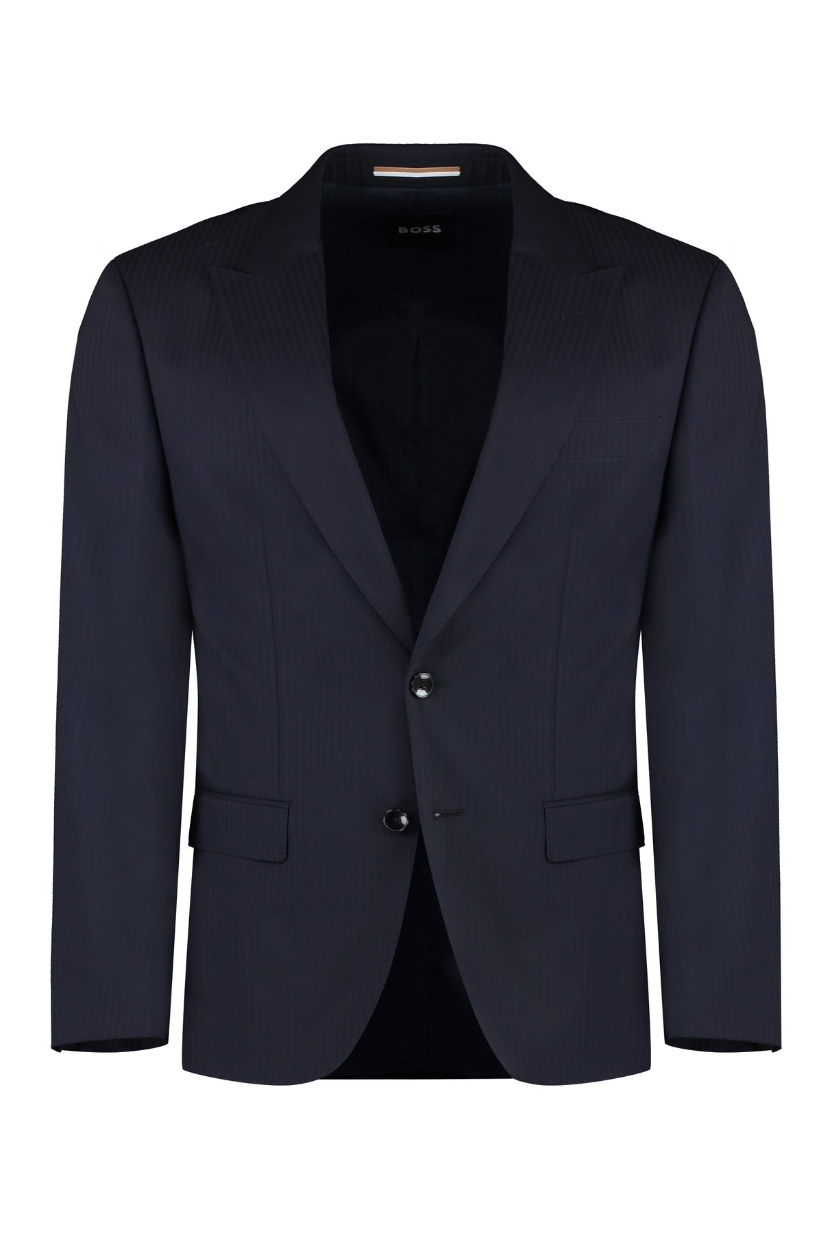 BOSS Men's Elegant Two-Piece Suit in Striped Motif