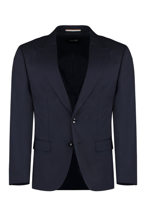 BOSS Men's Elegant Two-Piece Suit in Striped Motif