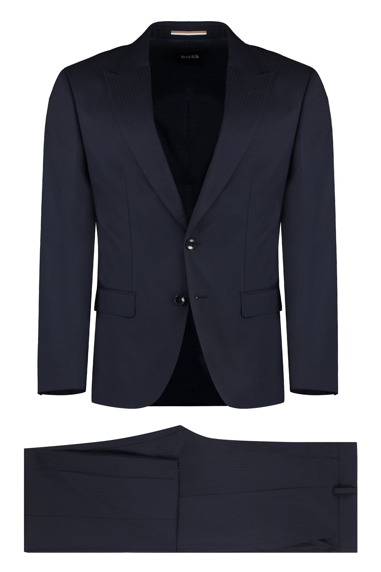 BOSS Men's Elegant Two-Piece Suit in Striped Motif