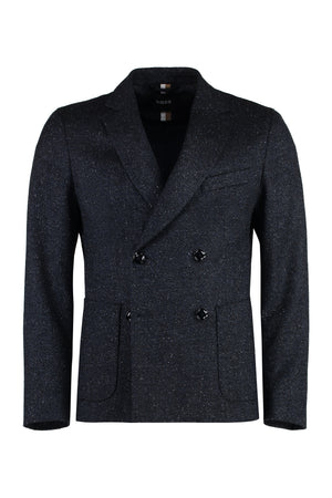 BOSS Double-Breasted Wool Blend Jacket