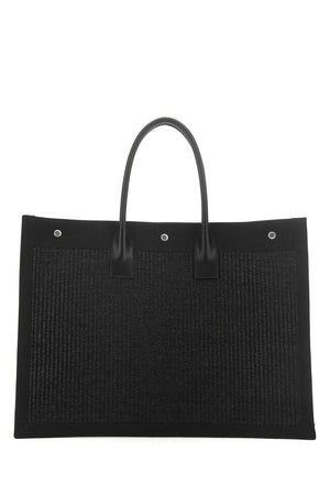 SAINT LAURENT Stylish Black Canvas Tote Handbag for Men - SS23 Collection