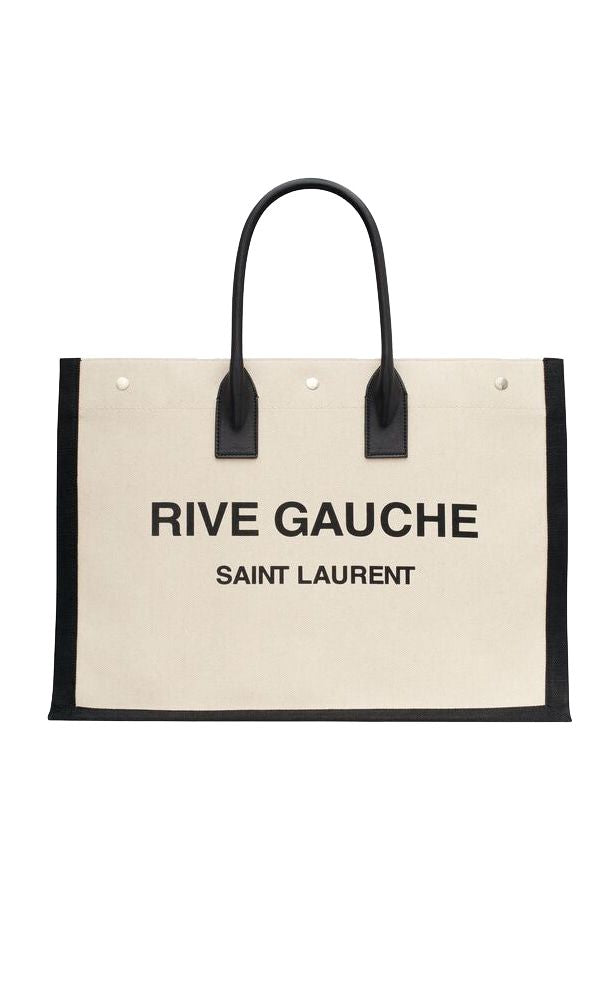 SAINT LAURENT Rive Gauche Canvas Tote Handbag for Women