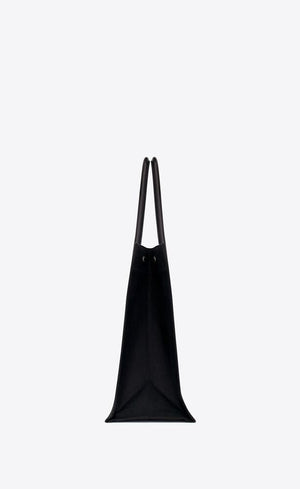 SAINT LAURENT Black Rive Gauche Print Tote for Men - FW23 Collection