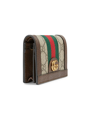 GUCCI Beige & Brown GG Supreme Wallet for Women - Small Size