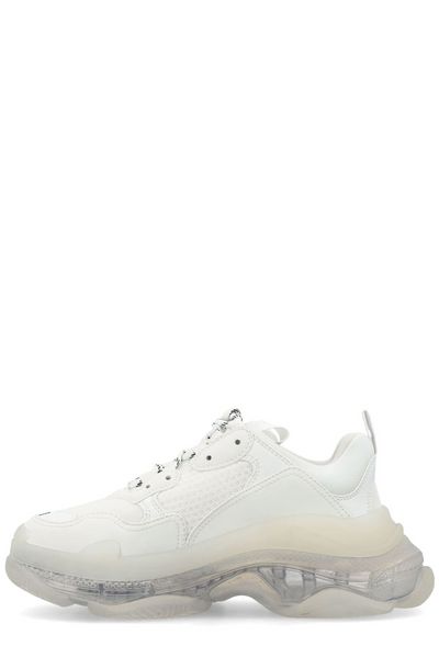 BALENCIAGA Premium Triple S Sneakers - White Women's FW23