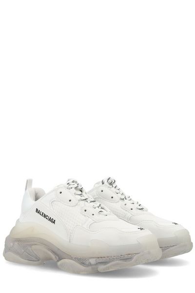 BALENCIAGA Premium Triple S Sneakers - White Women's FW23