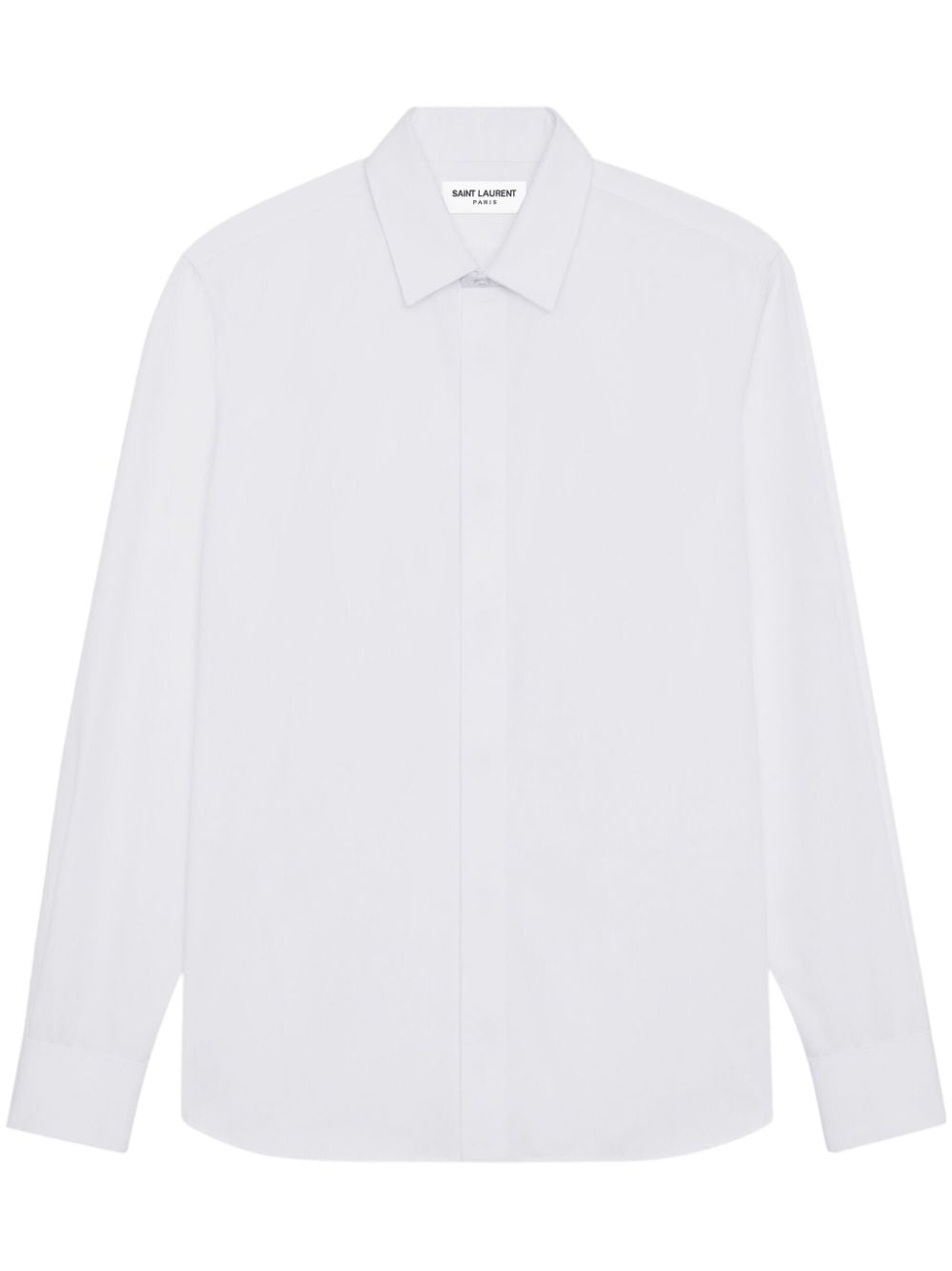 SAINT LAURENT Men's White Yves Collar Shirt