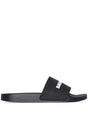 BALENCIAGA Men's Black Logo Slide Sandals for SS24